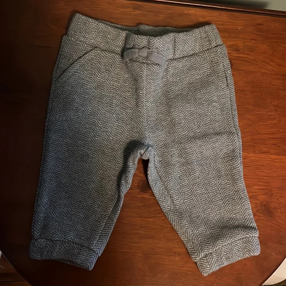 Janie and Jack Fair Isle Shawl Cardigan Herringbone Jogger Hat Pom 0-3m Baby - Picture 8 of 13